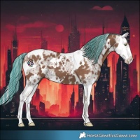 Horse Color:Painted White Spotted Silver Black Ice Splash