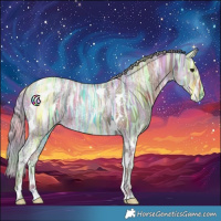 Horse Color:Nacre Silver Black Ice Tobiano 