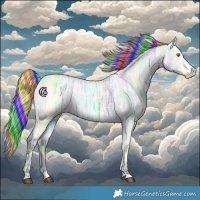 Horse Color:Painted Silver Bay Chinchilla Ice Tobiano 
