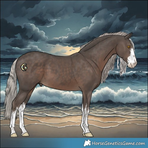 Horse Color:White Spotted Silver Black