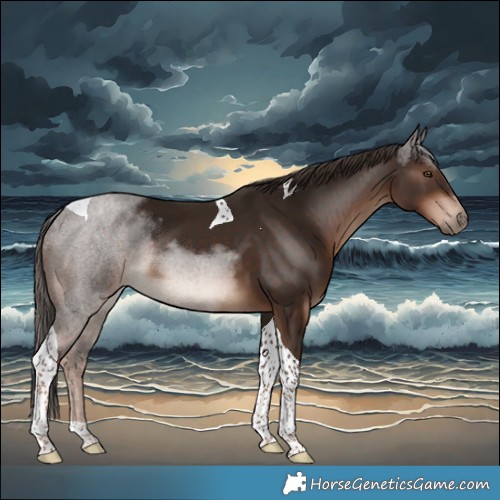 Horse Color:Liver Chestnut Tobiano Rabicano