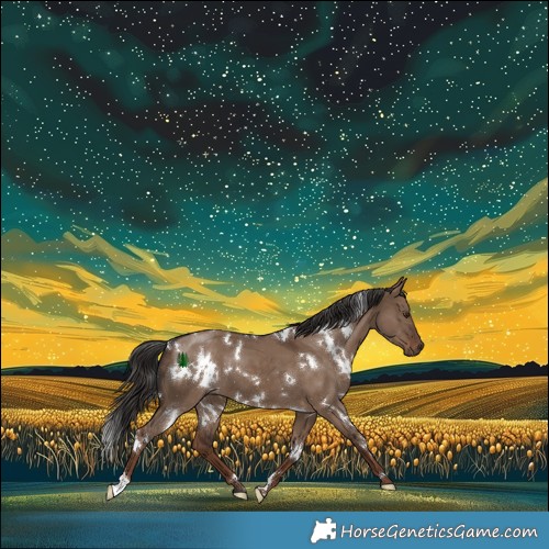 Horse Color:White Spotted Liver Red Dun 