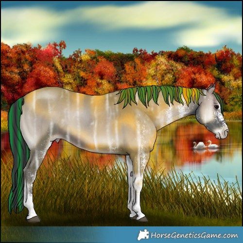 Horse Color:Painted White Spotted Blue Onyx Ice