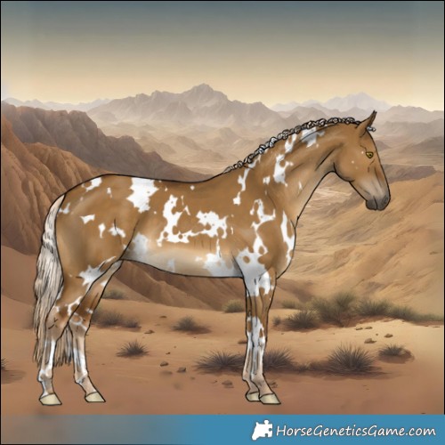 Horse Color:White Spotted Chocolate Palomino Dun 