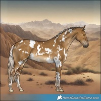 Horse Color:White Spotted Chocolate Palomino Dun 