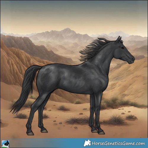 Horse Color:Black Mushroom Rabicano