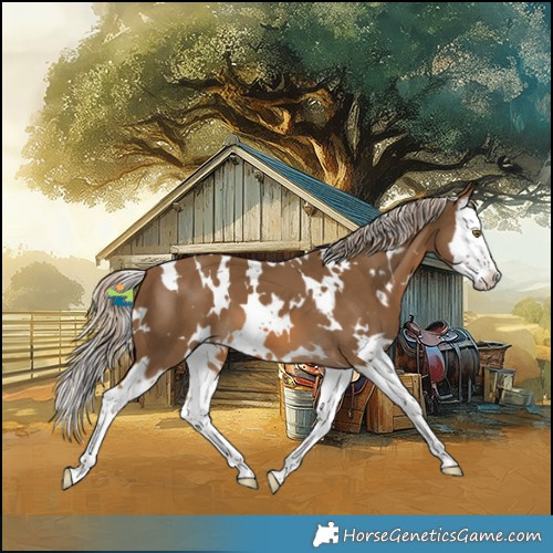 Horse Color:White Spotted Chocolate Palomino Splash 