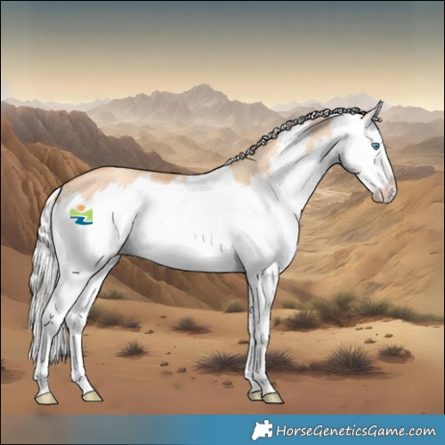 Horse Color:Silver Amber Champagne Dun Sabino Splash