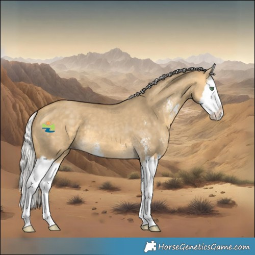 Horse Color:Silver Sable Cream Champagne Dun Sabino Splash 