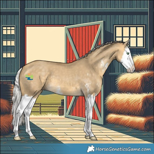 Horse Color:Silver Sable Cream Champagne Dun Sabino Splash 