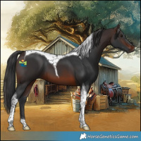 Horse Color:Brown Tobiano