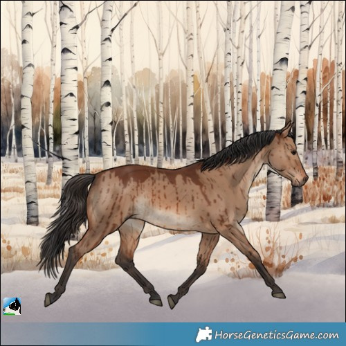 Horse Color:Brown Dun Rabicano Brindle 