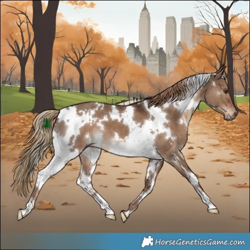 Horse Color:White Spotted Liver Red Dun 