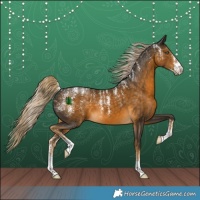 Horse Color:Powder White Chocolate Palomino Mushroom