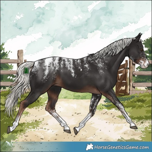 Horse Color:Powder White Liver Chestnut Mushroom 