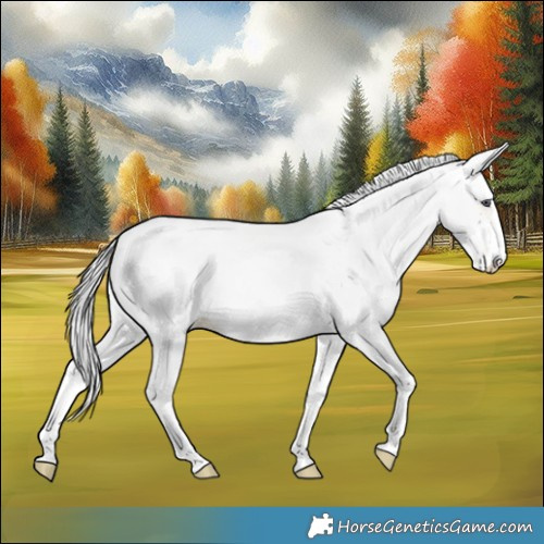 Horse Color:White Spotted Buckskin Chinchilla Pearl 
