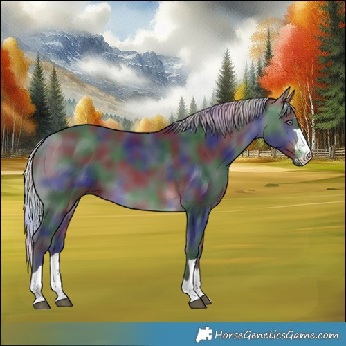 Horse Color:Nacre Silver Brown Chinchilla 