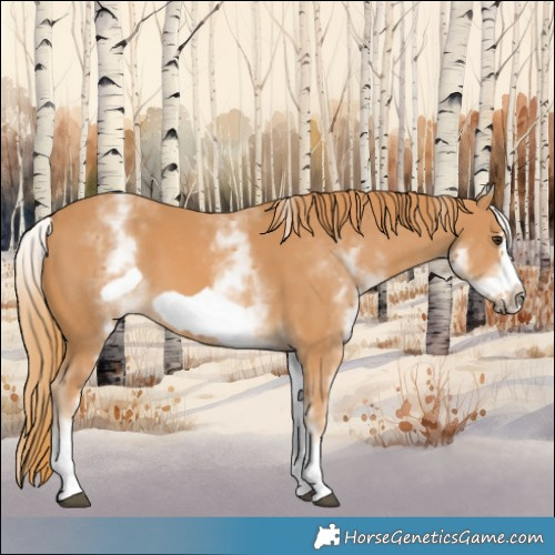 Horse Color:White Spotted Chestnut Frame 