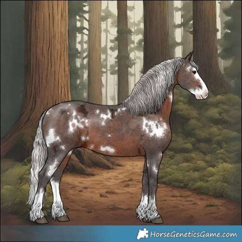 Horse Color:White Spotted Silver Brown Ice Splash 