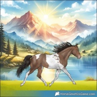 Horse Color:Sable Champagne Tobiano Rabicano