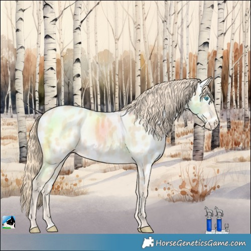 Horse Color:Perlino Near Leopard