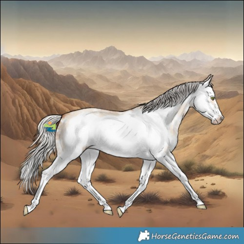 Horse Color:Silver Amber Champagne Dun Sabino Splash Frame 
