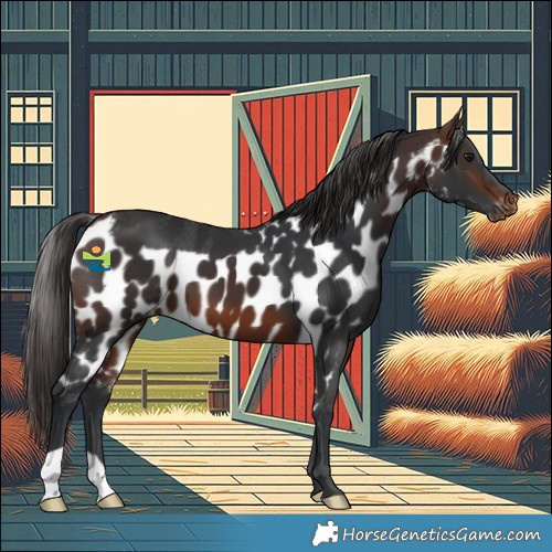 Horse Color:Brown Skewed Appaloosa 