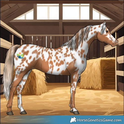 Horse Color:Chestnut Skewed LP Spotted 
