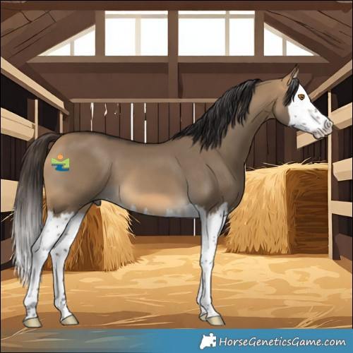 Horse Color:Buckskin Dun Splash 