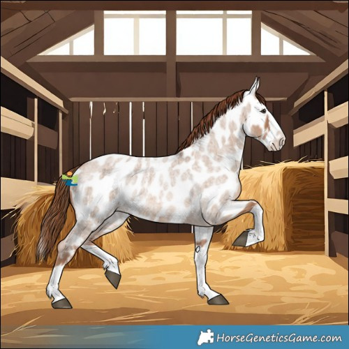 Horse Color:Red Dun Roan Splash Near Leopard 