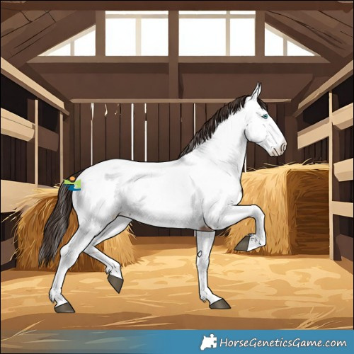 Horse Color:Liver Chestnut Splash Near Fewspot 