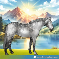Horse Color:Gray Smoky Black Snowflake Varnish  and Gray Smoky Grullo Snowflake Varnish 
