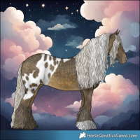 Horse Color:Silver Buckskin Skewed LP Spotted Rabicano