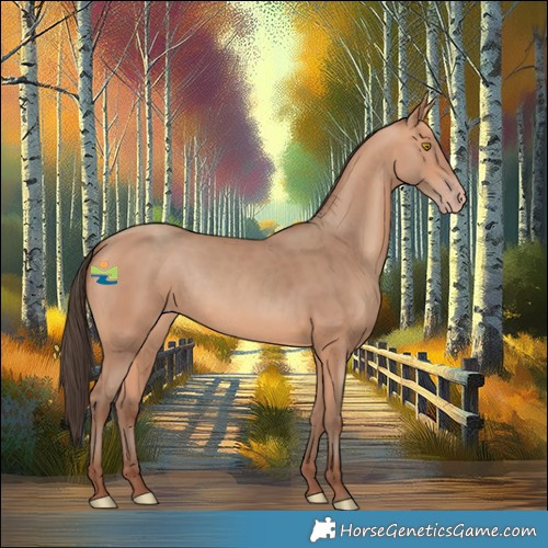 Horse Color:Amber Champagne Rabicano 