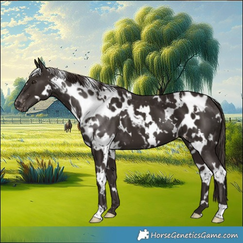 Horse Color:White Spotted Liver Chestnut Skewed Appaloosa