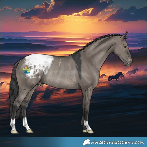 Horse Color:Grullo Appaloosa Rabicano 