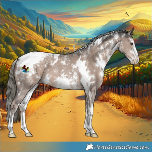 Horse Color:White Spotted Liver Red Dun Mushroom Sabino Appaloosa
