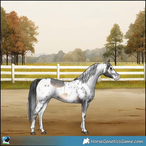 Horse Color:Brown Onyx Sabino Skewed LP Spotted Rabicano