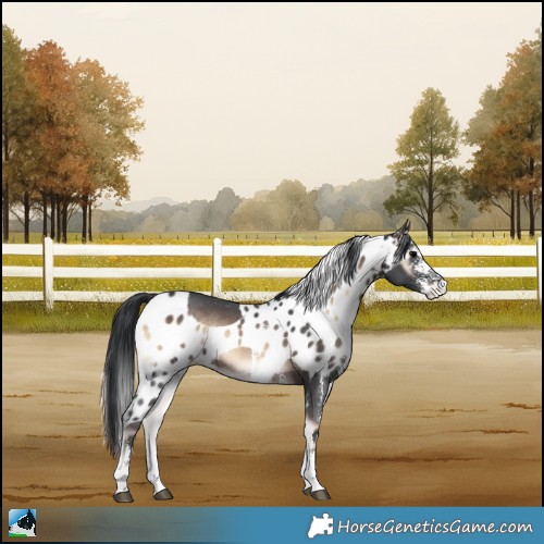 Horse Color:Brown Onyx Sabino Skewed Appaloosa Rabicano 