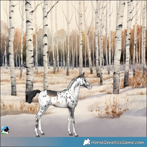 Horse Color:Brown Onyx Sabino Skewed Appaloosa Rabicano 