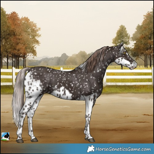 Horse Color:Liver Chestnut Skewed LP Spotted Rabicano 
