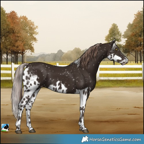 Horse Color:Liver Chestnut Skewed Appaloosa Rabicano 