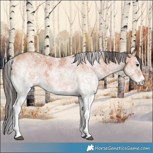 Horse Color:White Spotted Bay 