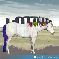 Horse Color:Painted Amber Champagne Ice