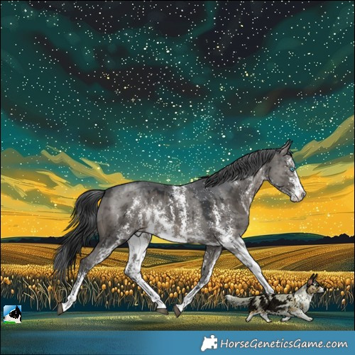 Horse Color:Grullo Merle Sabino Splash Rabicano Brindle 