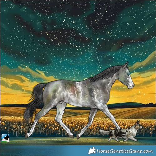 Horse Color:Grullo Merle Sabino Splash Rabicano Brindle 