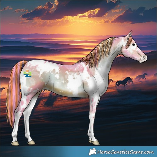 Horse Color:Painted Watercolor White Spotted Brown Ice Onyx Appaloosa
