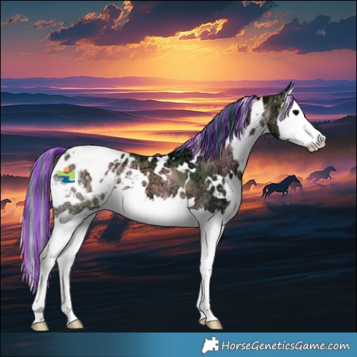 Horse Color:Painted Watercolor White Spotted Brown Ice Onyx Splash Appaloosa 