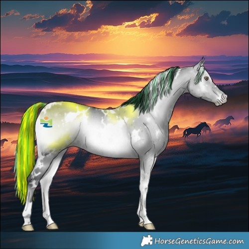 Horse Color:Painted White Spotted Brown Chinchilla Onyx 