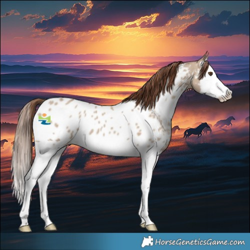 Horse Color:Classic Champagne Dun Splash Appaloosa